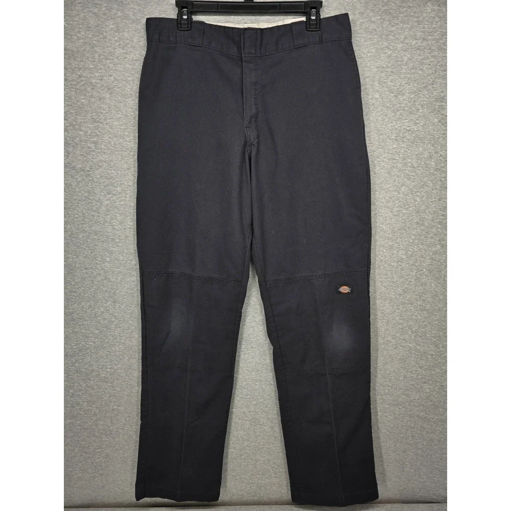 Dickies WP882 Slim Straight Work Pants Black 34x34 Men's Work Wear Flaws